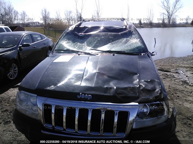 1J8GW68J04C253703 - 2004 JEEP GRAND CHEROKEE OVERLAND BLACK photo 6