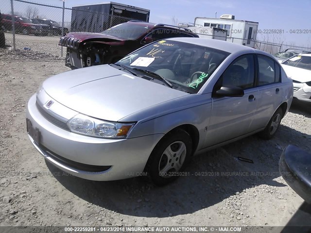 1G8AG52F43Z185985 - 2003 SATURN ION LEVEL 1 SILVER photo 2