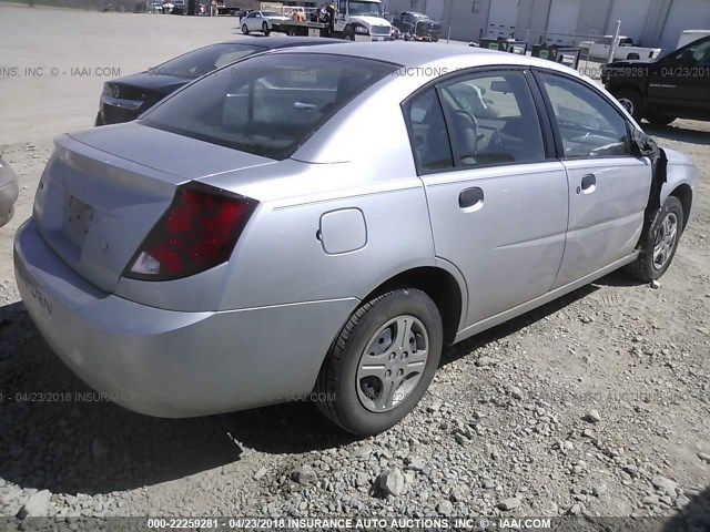 1G8AG52F43Z185985 - 2003 SATURN ION LEVEL 1 SILVER photo 4