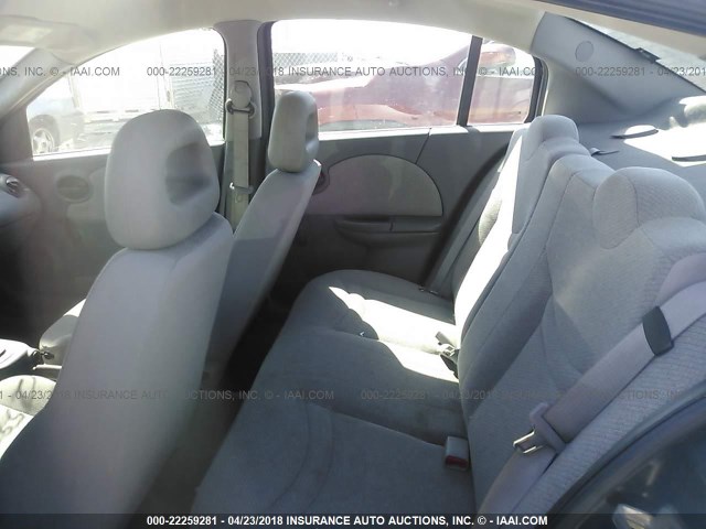 1G8AG52F43Z185985 - 2003 SATURN ION LEVEL 1 SILVER photo 8