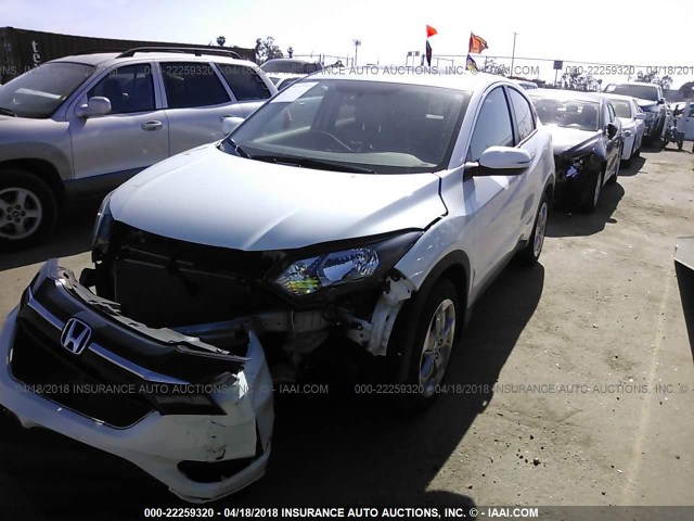 3CZRU5H51HM702372 - 2017 HONDA HR-V EX WHITE photo 2