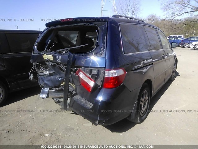 5FNRL38666B041963 - 2006 HONDA ODYSSEY EXL BLUE photo 4