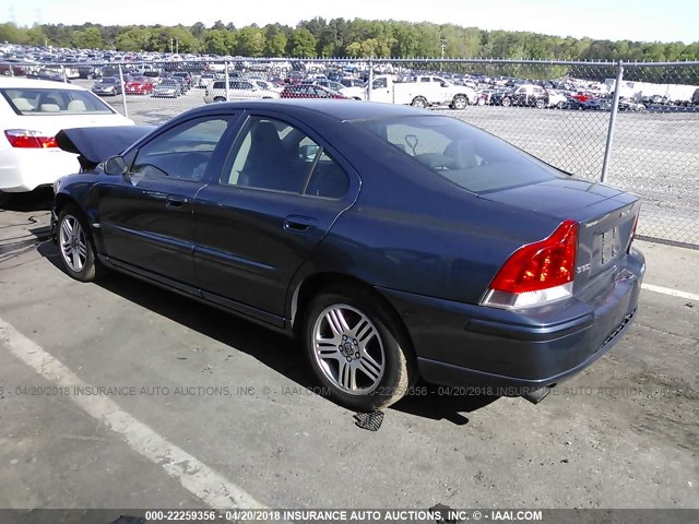 YV1RS592562552779 - 2006 VOLVO S60 2.5T BLUE photo 3