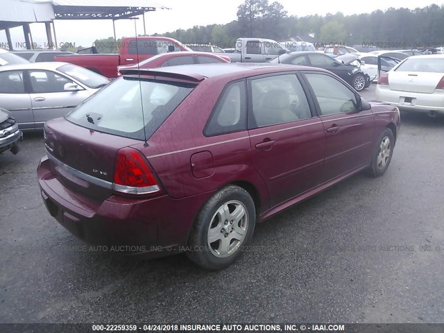 1G1ZU64805F102572 - 2005 CHEVROLET MALIBU MAXX LT MAROON photo 4