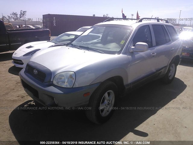 KM8SC73D84U749355 - 2004 HYUNDAI SANTA FE GLS/LX SILVER photo 2