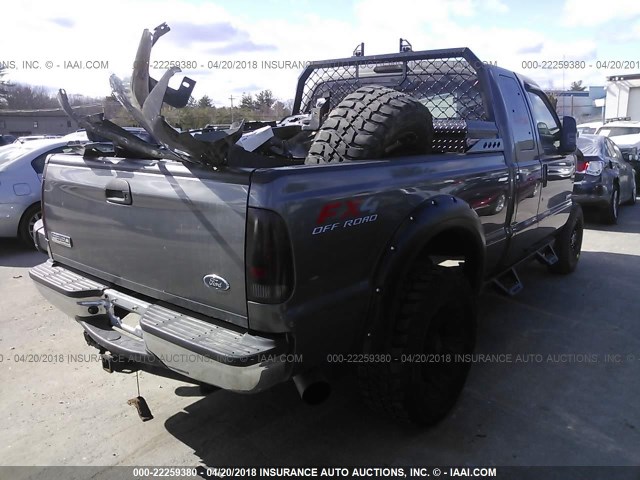 1FTWX31P47EB51746 - 2007 FORD F350 SRW SUPER DUTY GRAY photo 4