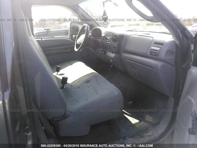 1FTWX31P47EB51746 - 2007 FORD F350 SRW SUPER DUTY GRAY photo 5