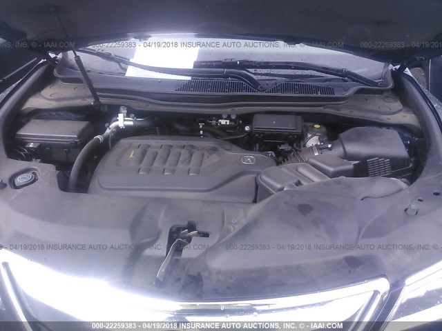 5FRYD4H42GB025725 - 2016 ACURA MDX TECHNOLOGY BLUE photo 10