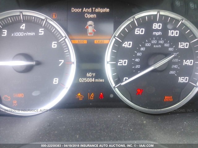 5FRYD4H42GB025725 - 2016 ACURA MDX TECHNOLOGY BLUE photo 7