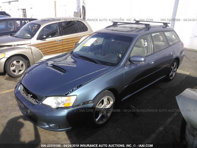 4S3BP676364300313 - 2006 SUBARU LEGACY GT LIMITED BLUE photo 2