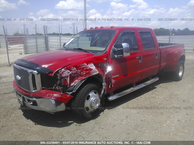 1FTWW32P97EB08098 - 2007 FORD F350 SUPER DUTY RED photo 2