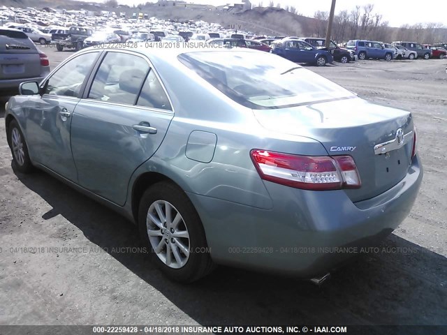4T1BK3EK1BU623259 - 2011 TOYOTA CAMRY SE/LE/XLE GREEN photo 3