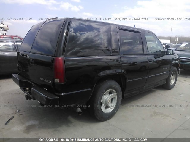 1GNEC13RXYR151004 - 2000 CHEVROLET TAHOE C1500 BLACK photo 4