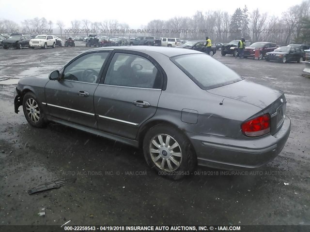 KMHWF35H64A927878 - 2004 HYUNDAI SONATA GLS/LX GRAY photo 3