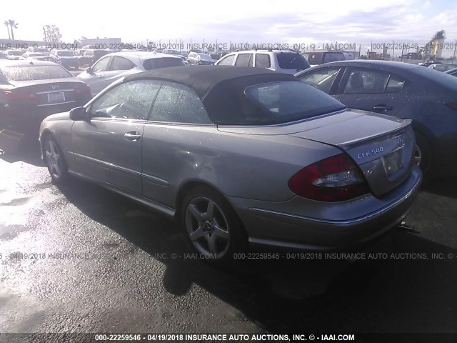 WDBTK75F86T074222 - 2006 MERCEDES-BENZ CLK 500 SILVER photo 3