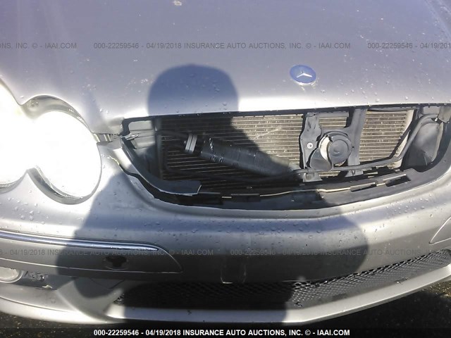 WDBTK75F86T074222 - 2006 MERCEDES-BENZ CLK 500 SILVER photo 6