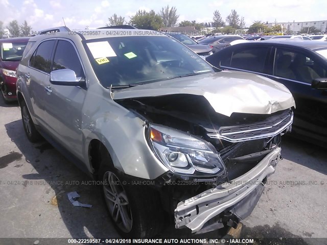 2GNALDEK5G1149880 - 2016 CHEVROLET EQUINOX LTZ GOLD photo 1