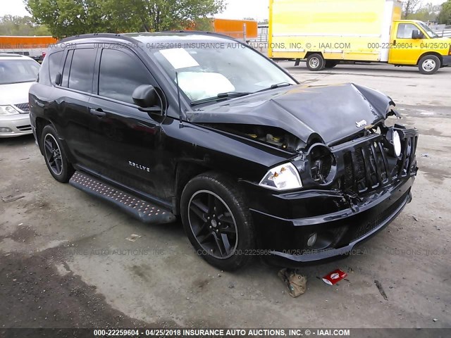 1J8FT47W78D714885 - 2008 JEEP COMPASS SPORT BLACK photo 1