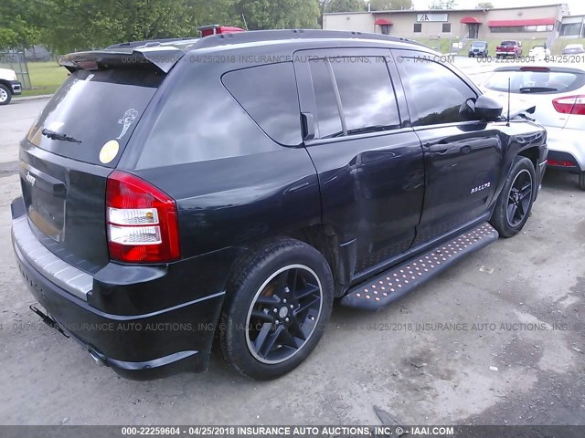 1J8FT47W78D714885 - 2008 JEEP COMPASS SPORT BLACK photo 4