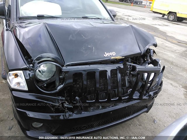 1J8FT47W78D714885 - 2008 JEEP COMPASS SPORT BLACK photo 6