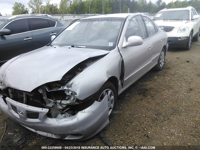 KMHJF35F1YU043019 - 2000 HYUNDAI ELANTRA GLS SILVER photo 2