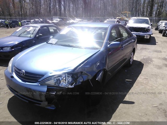 4T1BE32K94U796493 - 2004 TOYOTA CAMRY LE/XLE/SE BLUE photo 2