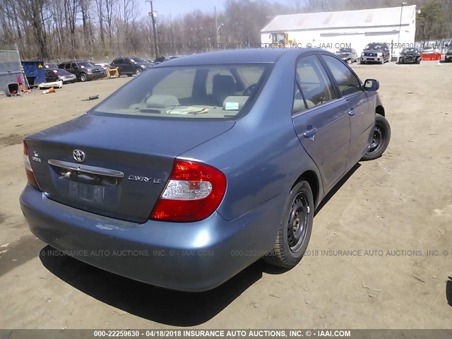 4T1BE32K94U796493 - 2004 TOYOTA CAMRY LE/XLE/SE BLUE photo 4