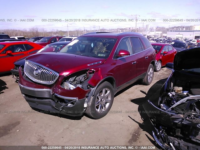 5GAEV23788J261458 - 2008 BUICK ENCLAVE CXL RED photo 2