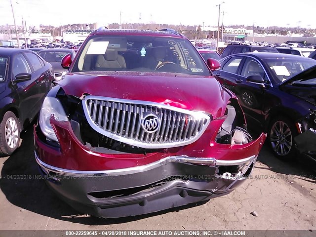 5GAEV23788J261458 - 2008 BUICK ENCLAVE CXL RED photo 6