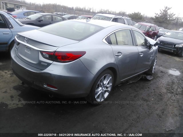 JM1GJ1V51F1185068 - 2015 MAZDA 6 TOURING GRAY photo 4