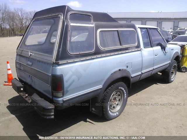 1N6ND06Y8FC338323 - 1985 NISSAN 720 KING CAB BLUE photo 4