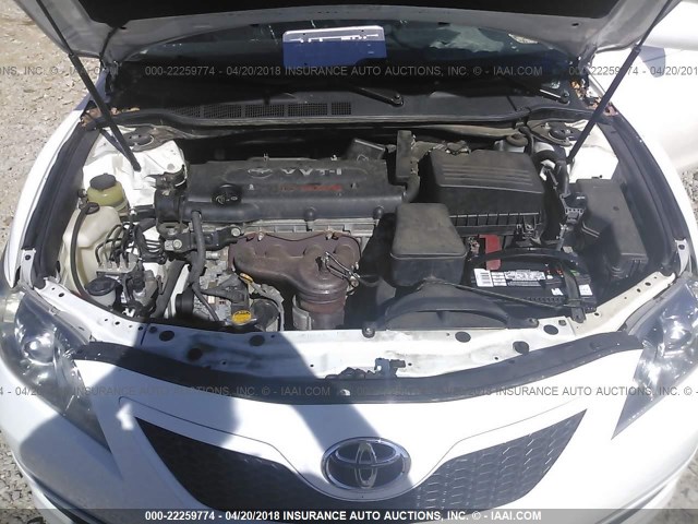 4T1BE46K19U918268 - 2009 TOYOTA CAMRY SE/LE/XLE WHITE photo 10