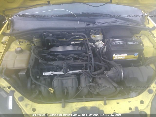 3FAFP31N15R113003 - 2005 FORD FOCUS ZX3 YELLOW photo 10