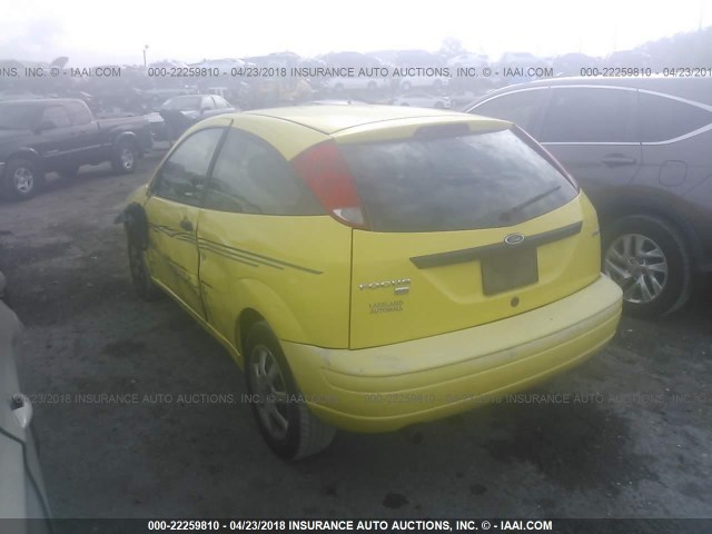 3FAFP31N15R113003 - 2005 FORD FOCUS ZX3 YELLOW photo 3