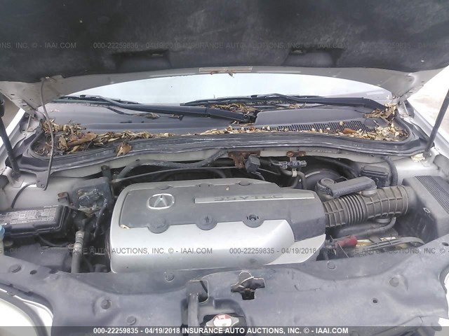 2HNYD18736H000121 - 2006 ACURA MDX TOURING SILVER photo 10