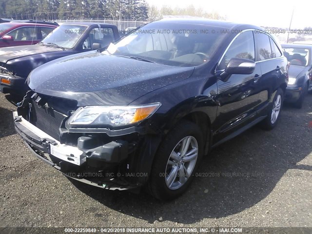 5J8TB4H58FL020374 - 2015 ACURA RDX TECHNOLOGY BLACK photo 2