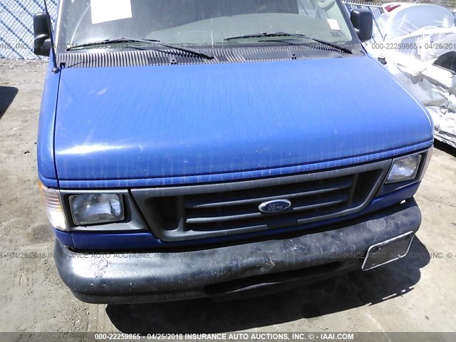 1FTNE242X3HA54586 - 2003 FORD ECONOLINE E250 VAN BLUE photo 6