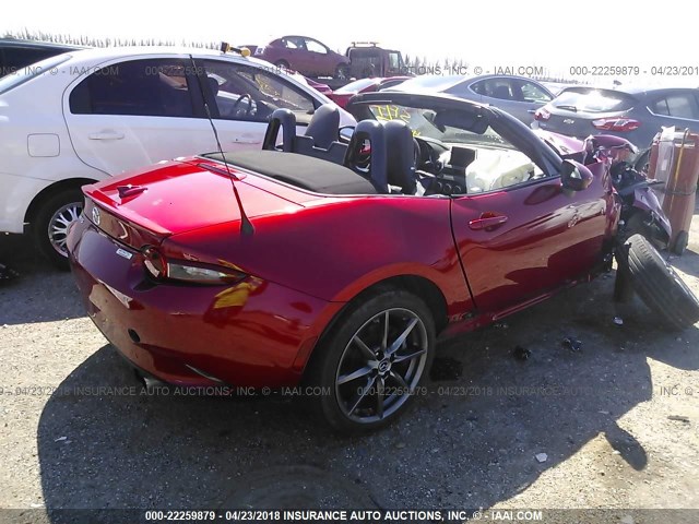 JM1NDAD78G0117732 - 2016 MAZDA MX-5 MIATA GRAND TOURING RED photo 4