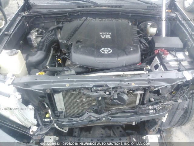 5TELU42N39Z664288 - 2009 TOYOTA TACOMA DOUBLE CAB ნაცრისფერი ფოტო 10