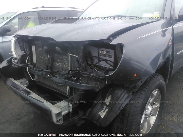 5TELU42N39Z664288 - 2009 TOYOTA TACOMA DOUBLE CAB ნაცრისფერი ფოტო 6