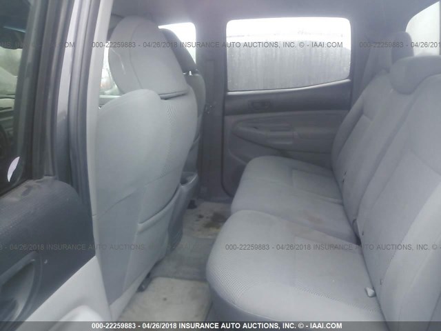 5TELU42N39Z664288 - 2009 TOYOTA TACOMA DOUBLE CAB ნაცრისფერი ფოტო 8