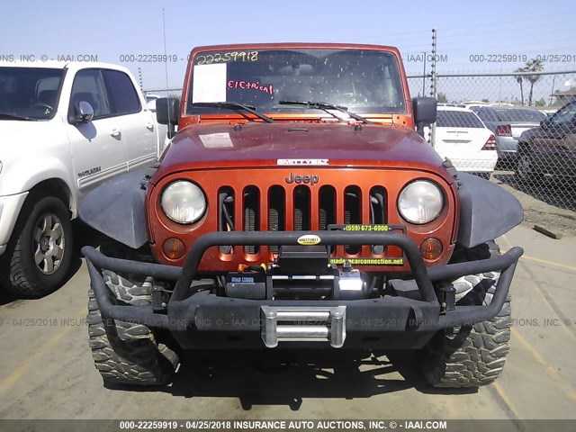 1J4FA24199L763226 - 2009 JEEP WRANGLER X ORANGE photo 6