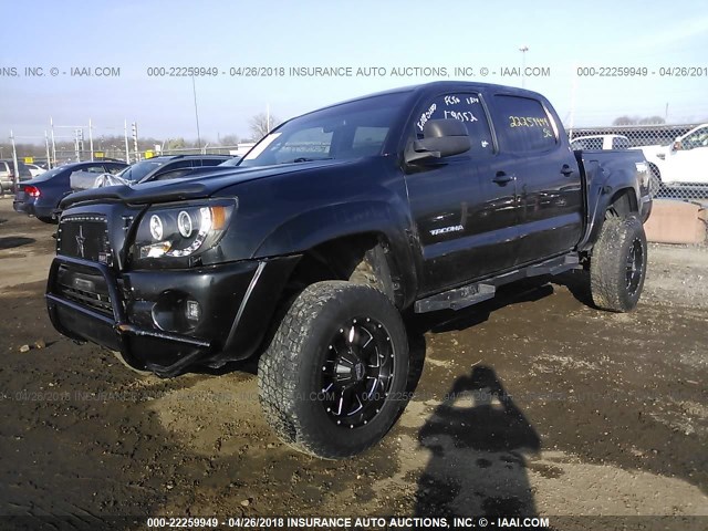 5TELU42N87Z374657 - 2007 TOYOTA TACOMA DOUBLE CAB BLACK photo 2