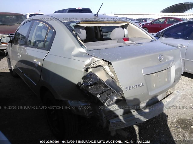 3N1AB61E28L624301 - 2008 NISSAN SENTRA 2.0/2.0S/2.0SL BEIGE photo 3