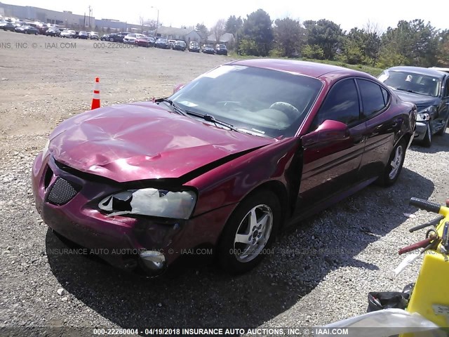 2G2WP522241342016 - 2004 PONTIAC GRAND PRIX GT BURGUNDY photo 2