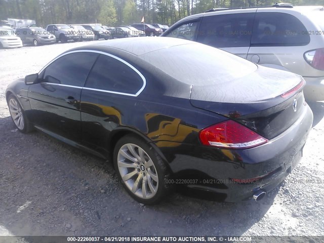 WBAEA53598CV90441 - 2008 BMW 650 I BLACK photo 3