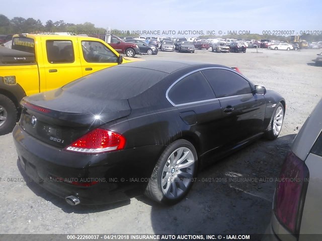 WBAEA53598CV90441 - 2008 BMW 650 I BLACK photo 4