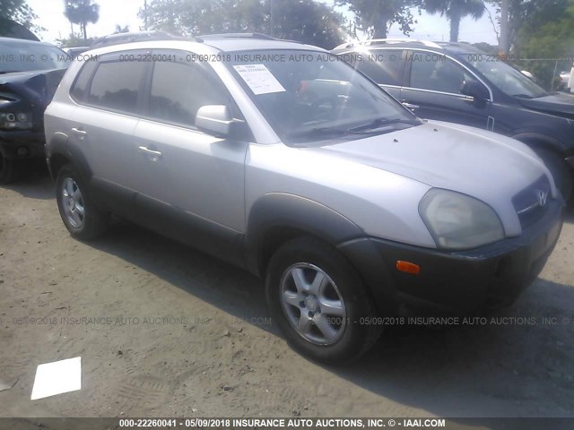 KM8JN12D25U130370 - 2005 HYUNDAI TUCSON GLS/LX SILVER photo 1