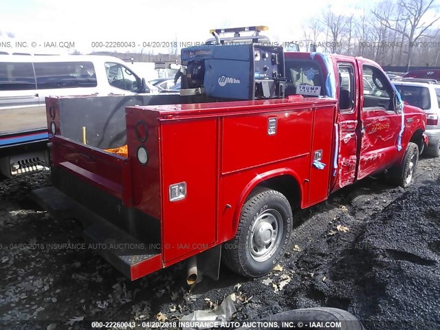 1FTSX21506ED23440 - 2006 FORD F250 SUPER DUTY RED photo 4