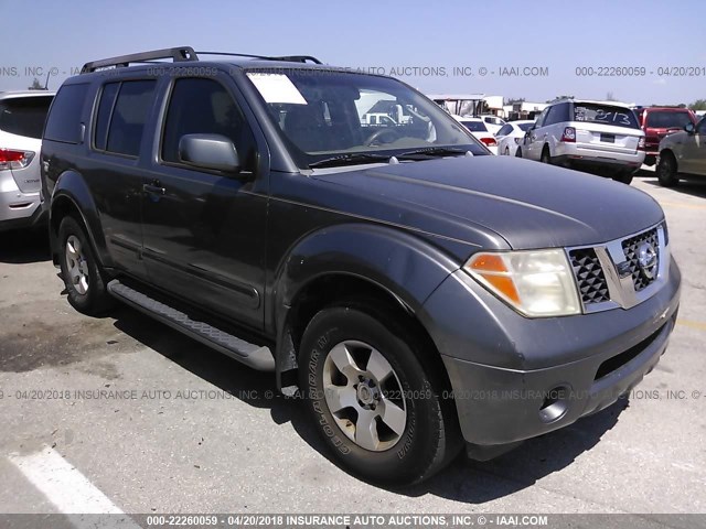 5N1AR18U37C617789 - 2007 NISSAN PATHFINDER LE/SE/XE GRAY photo 1